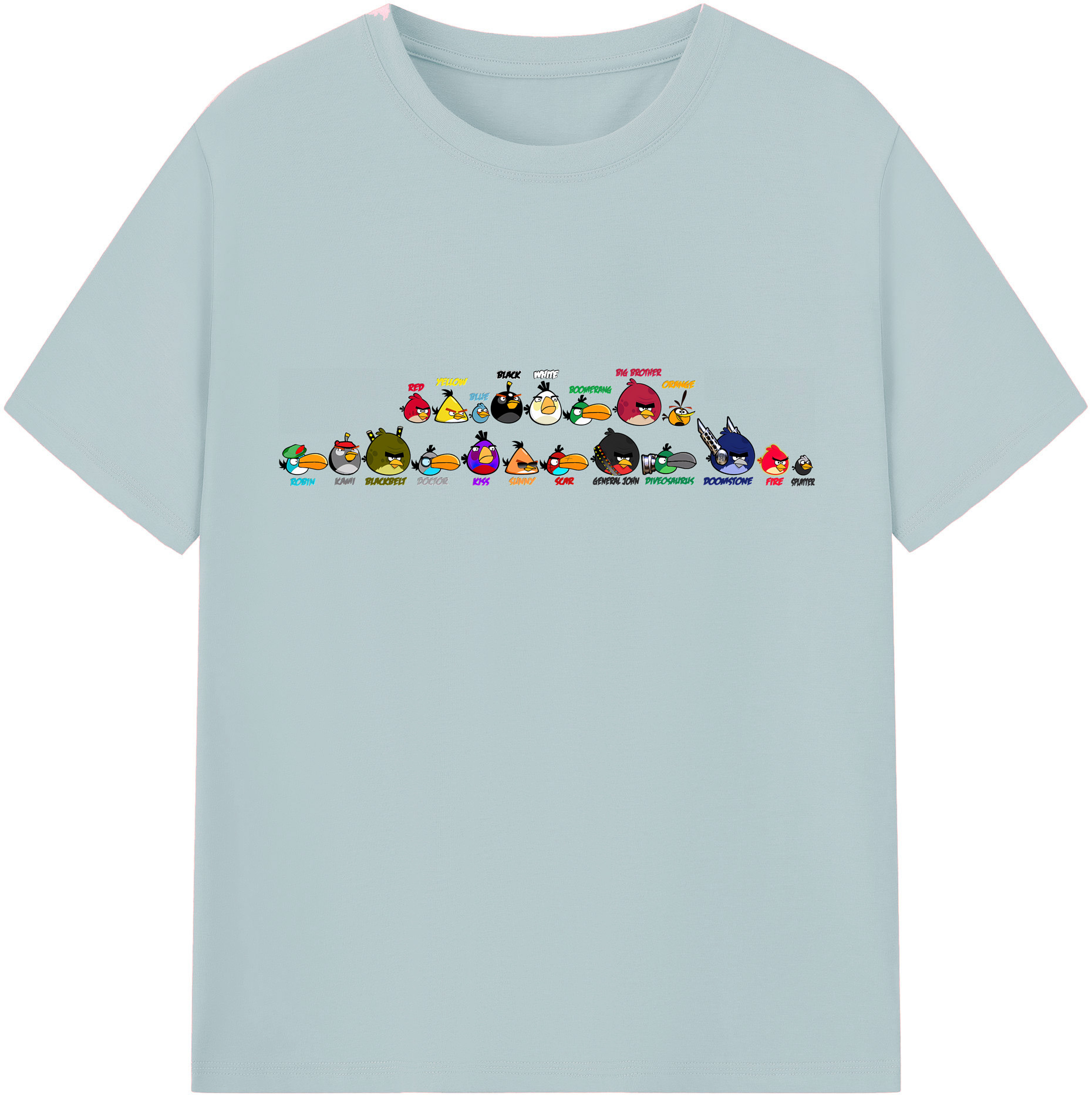 （画像用） Angry Birds アングリーバード 綿100％半袖Tシャツ（フロントプリント）